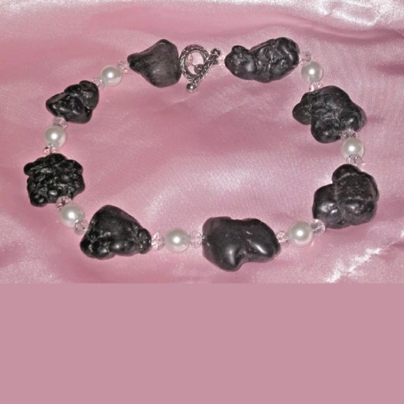 Black Chunky Statement Necklace - Picture 1 of 5